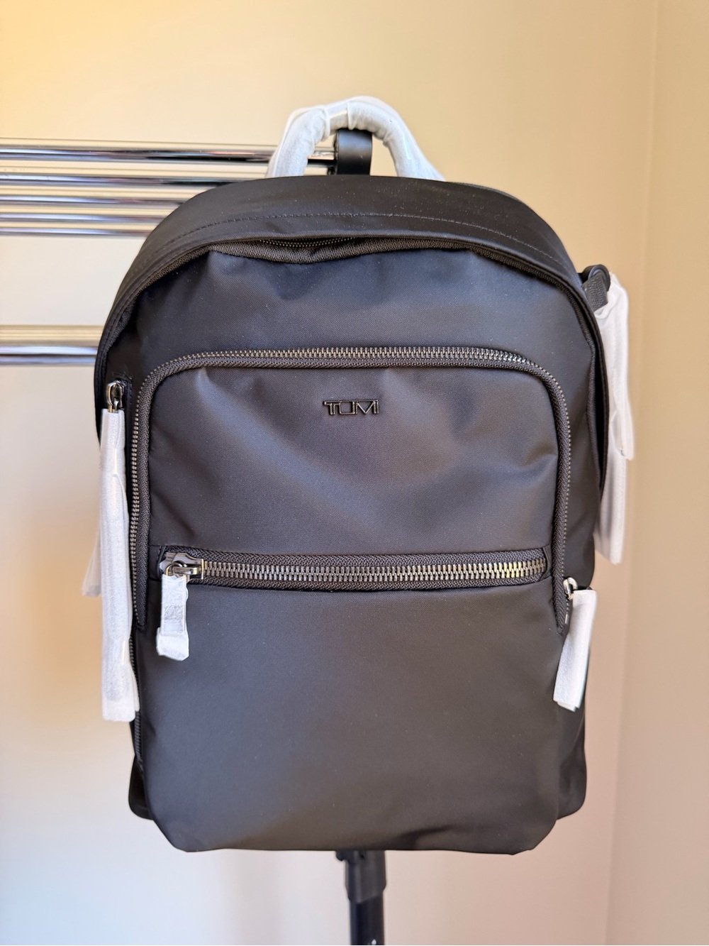 TUMI Black Nylon Voyageur Halsey Backpack